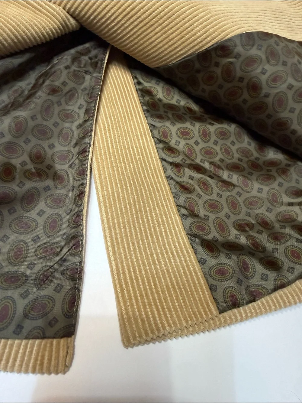Vtg Lauren Ralph Lauren Green Label Corduroy Blazer Wood Buttons Elbow Patch 44R